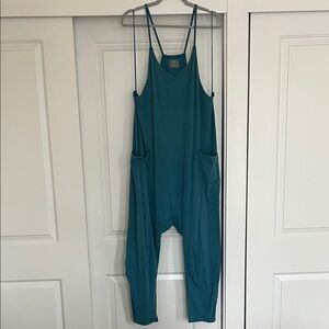Teal Free People Hot Shot Women's Jumpsuit